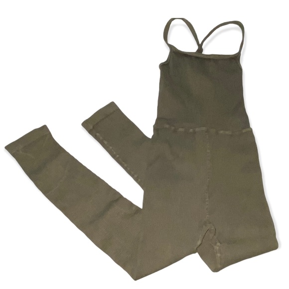 NEW! Free People Happiness Runs Square Neck Onesie - Olive Green $110 retail - Picture 5 of 12